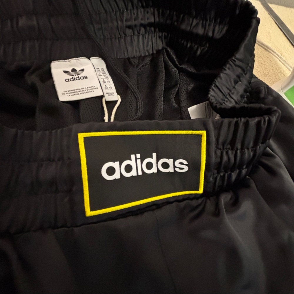 Adidas Black Shorts with Yellow Stars and Cheetah Print